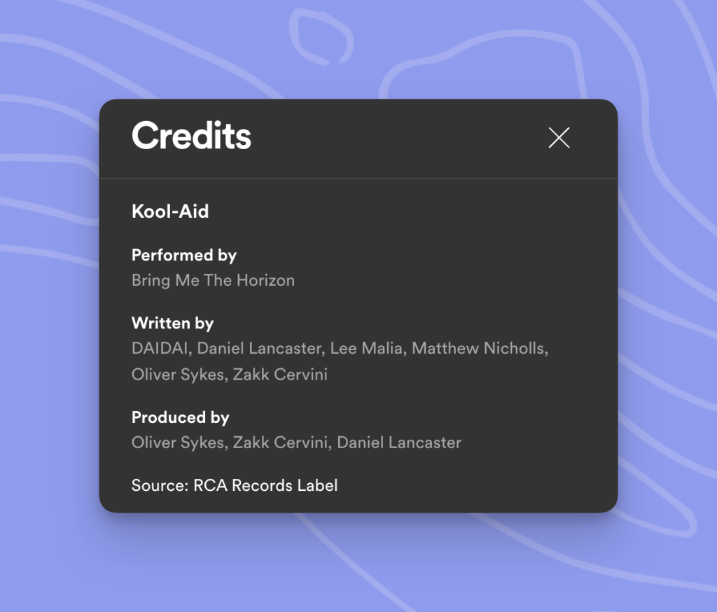 Spotify Credits